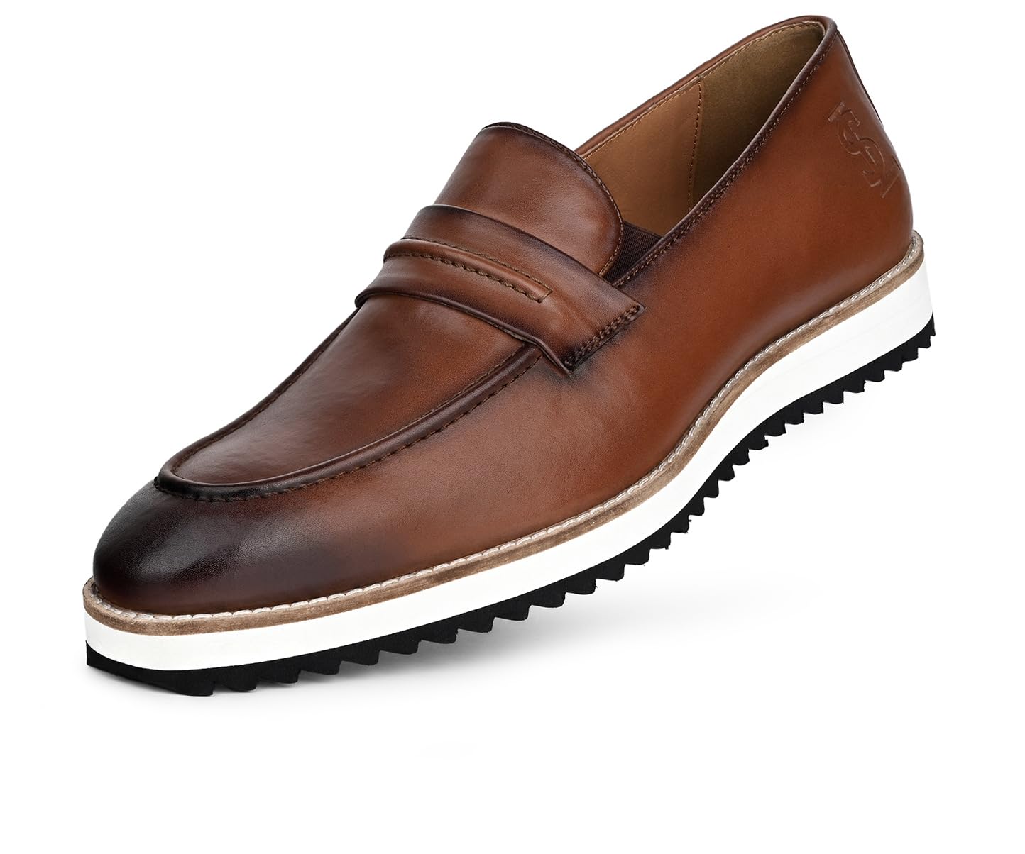 Tan Smart Casual Shoes for Men | Ultra Lightweight and Comfortable | Eva Sole Cushioned Footbed Men’s Loafers | LSMX-MCTN-image-37