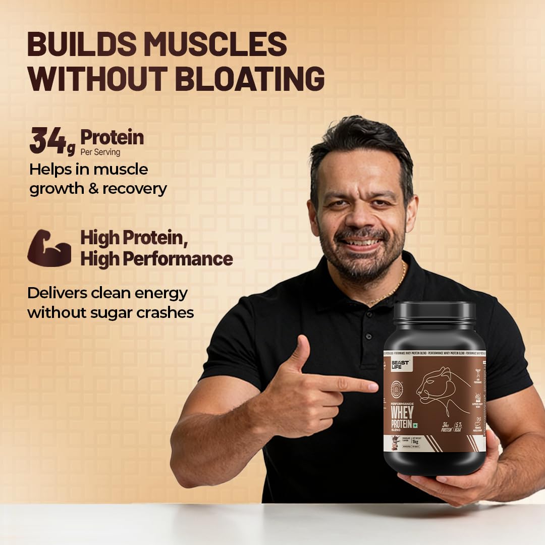 BeastLife Pro 100% Whey Protein Powder Sachets | Pack of 5 | Rich Chocolate | Muscle Growth & Recovery| Fast Absorbing, No Bloating |Ultrasorb Tech For Fast Digestion|NABL Lab Certified | 24g Protein, 5.3g BCAA | Travel-Friendly & Easy to Us