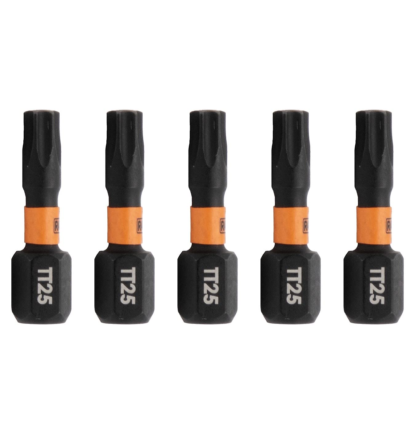 TORX T25 Tamper Proof Bits - Railer T25 TORX Security Bits, 1" Shank, 1/4 Inch Hex Shank, S2 Steel, Tamper Resistant (5 Pack)