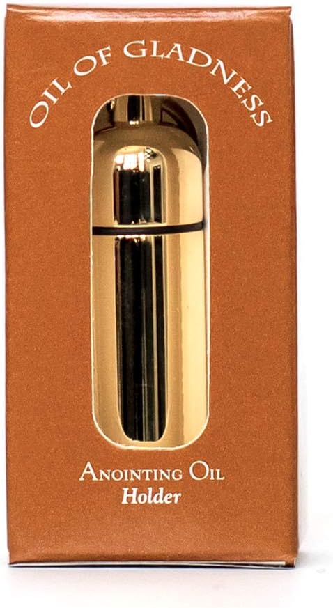 Anointing Oil Gift Boxed Oil Holder, Goldtone