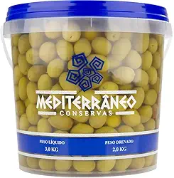 Azeitona Verde Média 24-28 2Kg Mediterrâneo