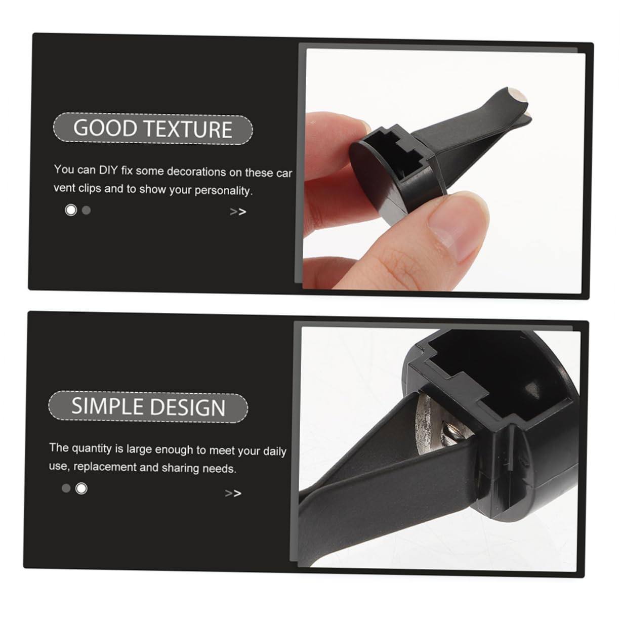 PartyKindom 300pezzi Clip Per Ventilazione Auto Di Clip Per Profumatori e Accessori Auto Facili Da Installare Design Compatto