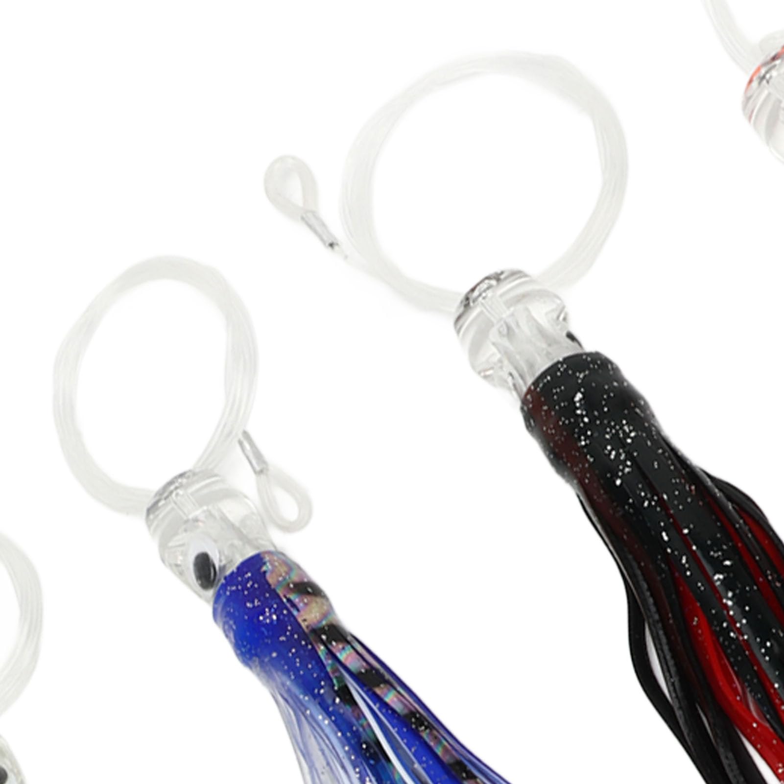 Señuelo de Trolling, Juego de 6 Piezas de Señuelo de Pesca con Ojos 3D, Kit de Cebo de Señuelos de Pesca de 6 Colores Incluye Bolsa de Almacenamiento, Señuelos con Faldón de Agua Salada
