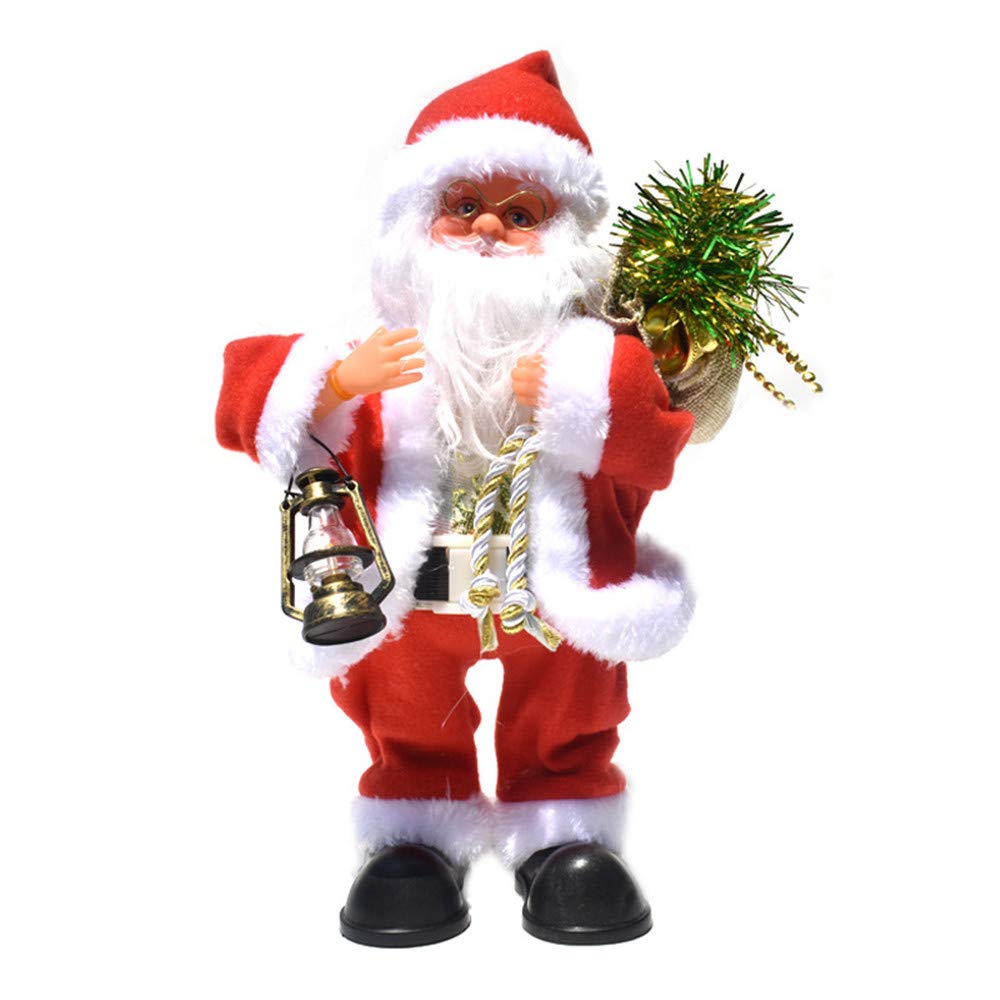 Zsmzbx Santa Musical Doll, Electric Santa Claus, Dancing And Singing Xmas Plush Electric Toy,Santa Claus Doll Christmas Decorations Xmas Gift,B