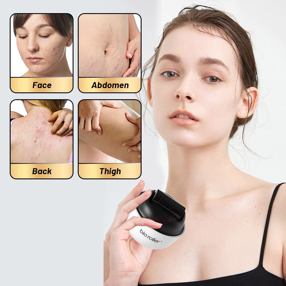 Micro Derma Roller Stamp 1200 aghi in titanio per riduzione dei pori, schiarimento della pelle e crescita dei capelli