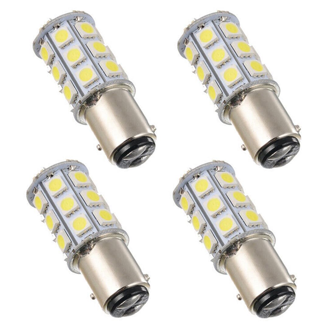ShuoHui B15 B15D 12V-24V Lampe Glühlampe, B15d Bajonett-Doppelkontakt, 3.5W Kaltweiß 6000K 30W Äquivalent, Für Beleuchtung von Niederspannungsgeräten 24 SMD (4)