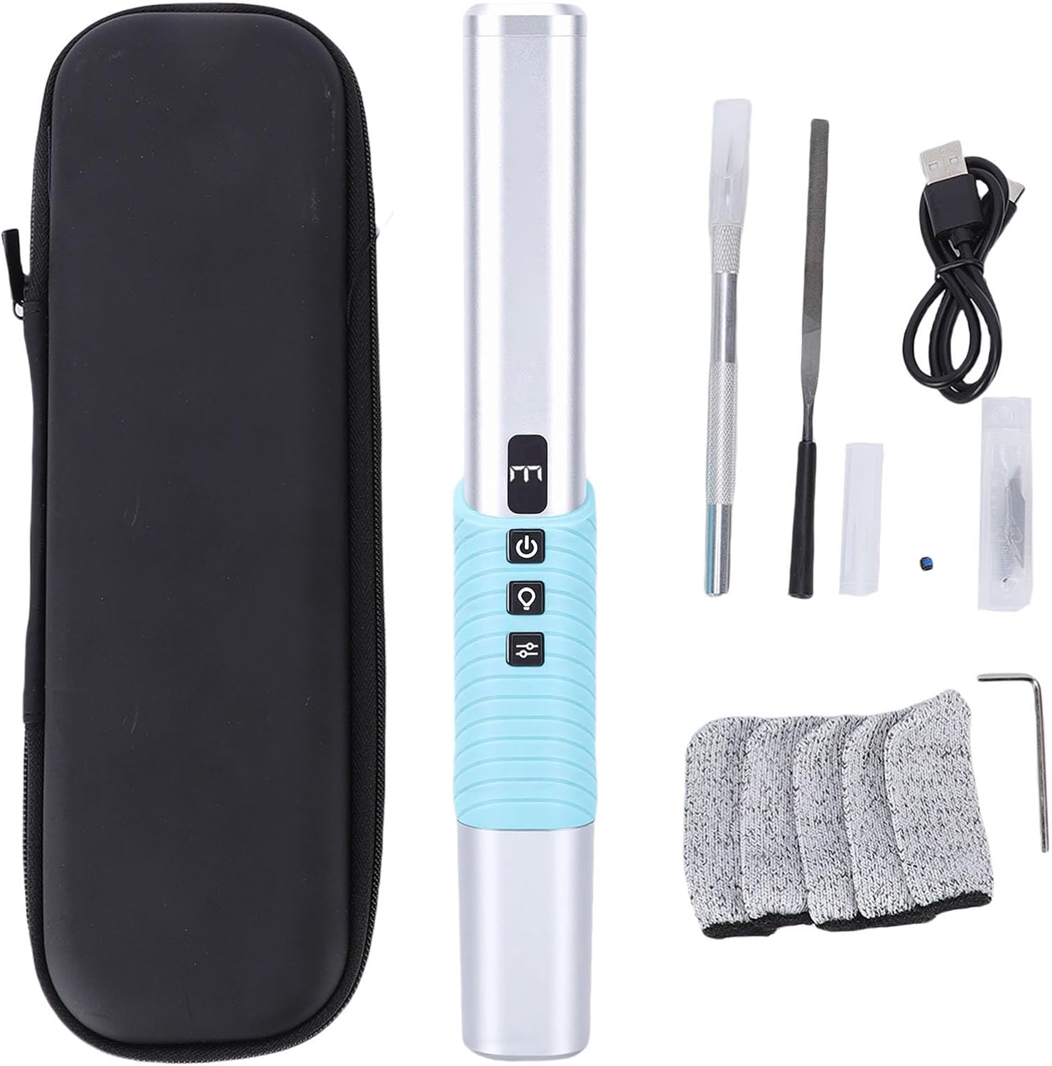 FTVOGUE Ultrasonic Cutter 40KHz Cutting Tool Handheld Craft Model Precision Blades for Leather Worker Jeweler Plaster Sculptor
