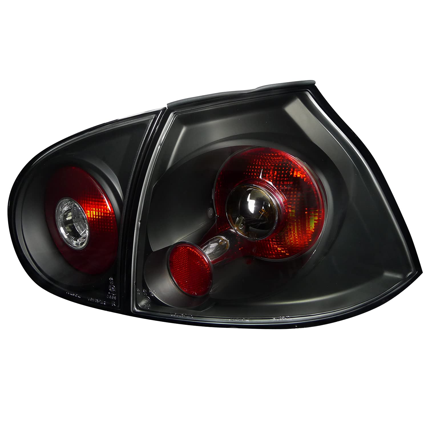 SpecD Tuning Jdm Black Tail Lights Compatible with Volkswagen Golf Mk5