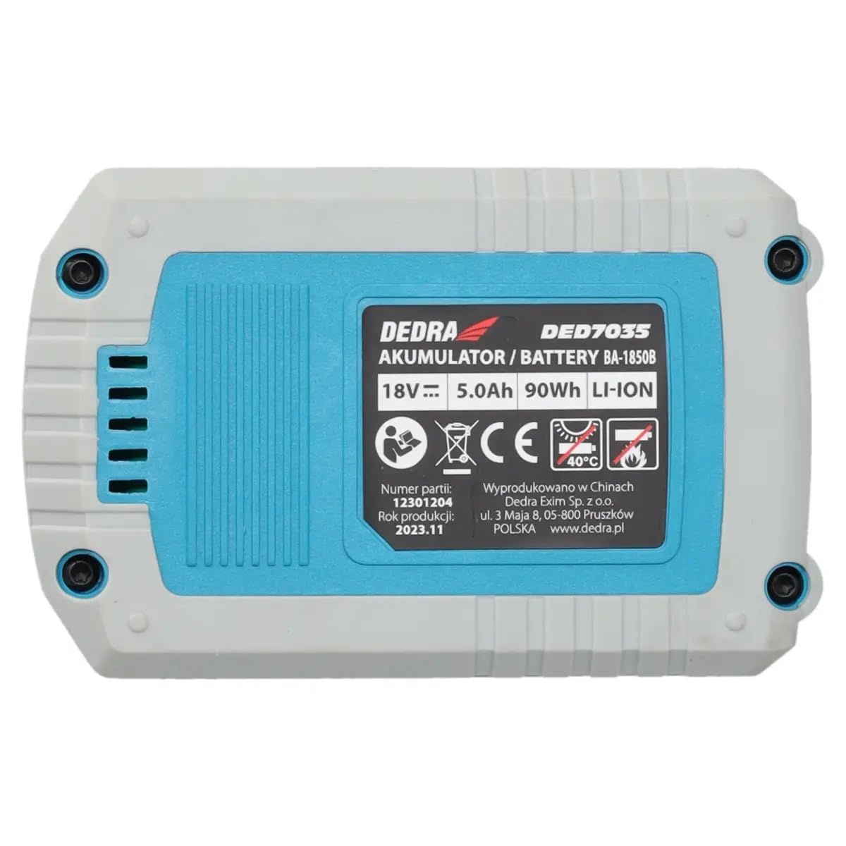 Dedra - Cortacésped inalámbrico con 2 baterías de 18 V y Cargador de Cuchilla V-Cut, Alto Rendimiento 2800-3200 RPM, Ancho de Corte: 460 mm, Altura de Corte: 30-75 mm, Cesta de Hierba de 62 L