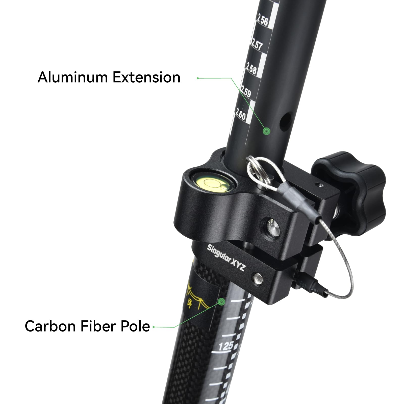 Carbon Fiber GPS Pole - Telescopic Surveying Pole -7