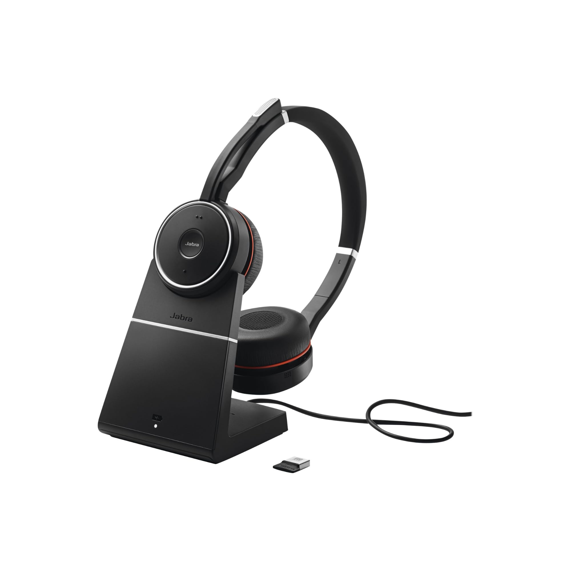 Jabra Evolve 75 UC Wireless Stereo On-Ear Headset, Supporto incluso, Tutte le piattaforme, Stereo, Prima edizione