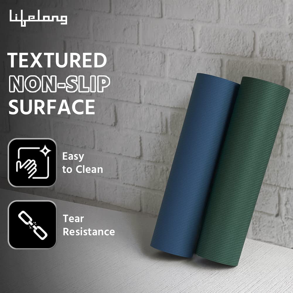Lifelong Yoga Mat - Blue - Anti-Slip & Portable -5