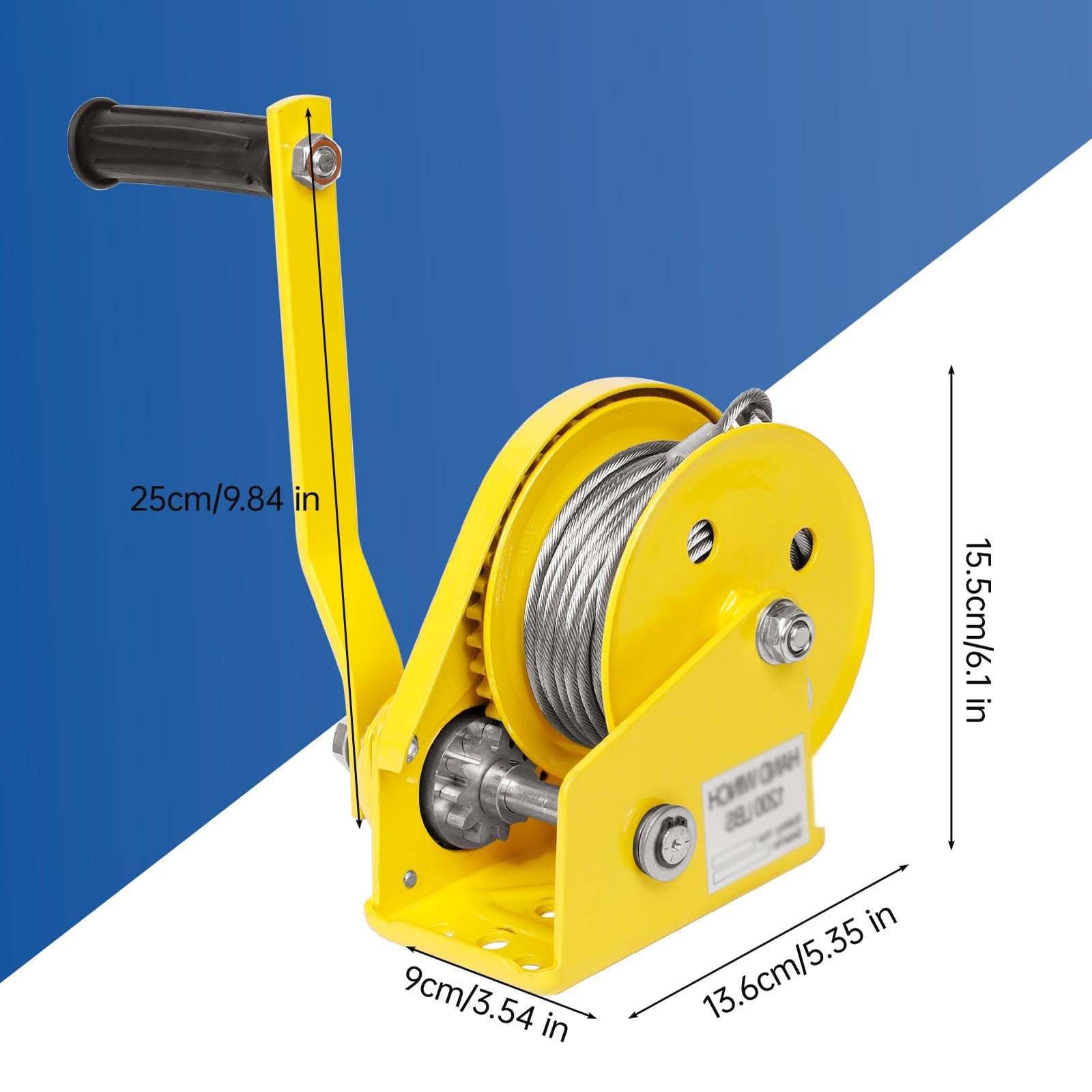 Herramienta de elevación para Aire Acondicionado Exterior, cabrestante Manual y Soporte de grúa Duradero, con 150 kg, instalación de Aire Acondicionado, 150 kg, 15 m