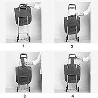 Vista 8 de Bolsa de repuesto para carrito de compras, bolsa de carrito para carrito de compras, bolsa de almacenamiento impermeable de tela Oxford