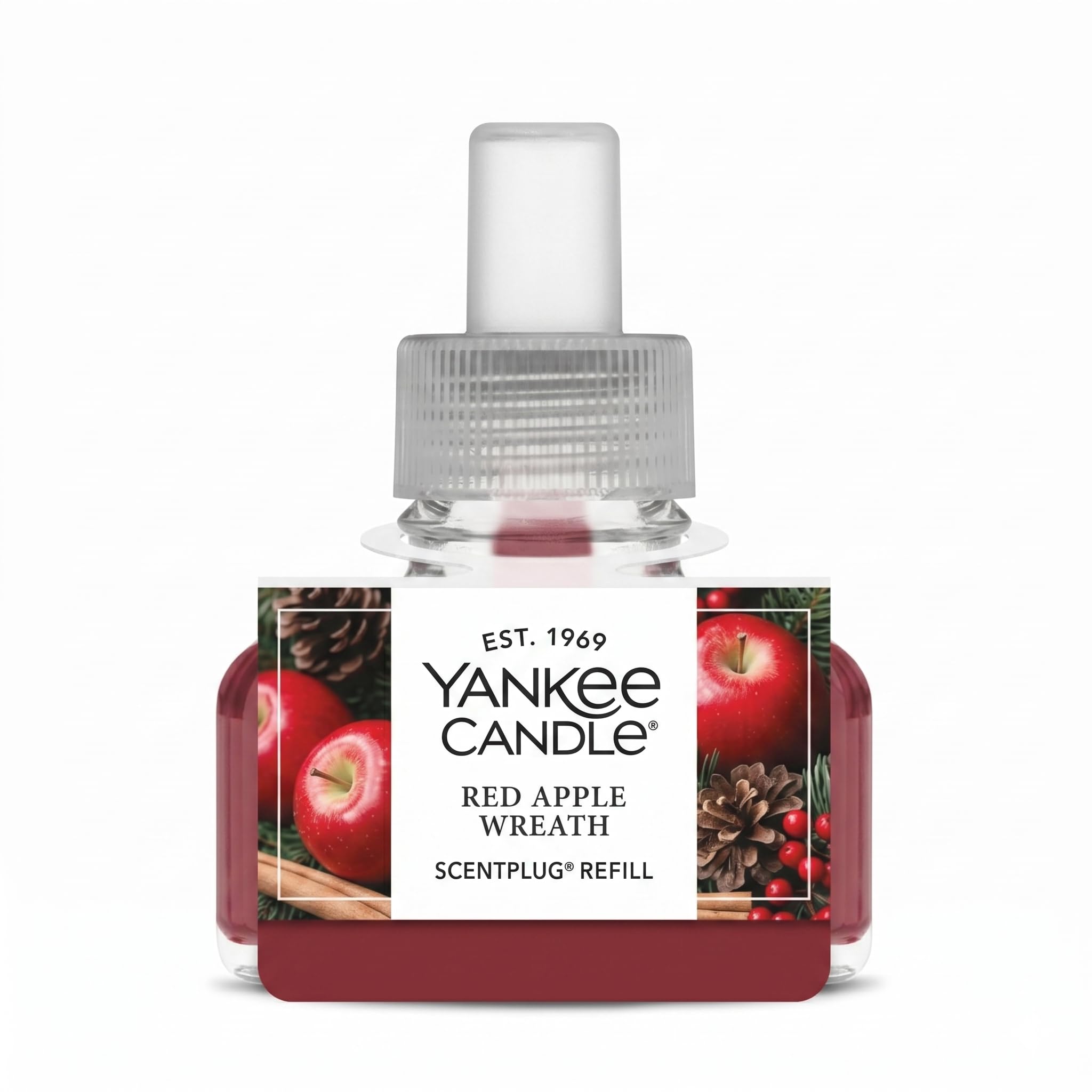 Yankee Candle Lot de variétés de bougies de Noël – Diffuseur de parfum Camion de vacances avec capteur de lumière, recharge de bougie de parfum couronne de pomme rouge et baume et cèdre