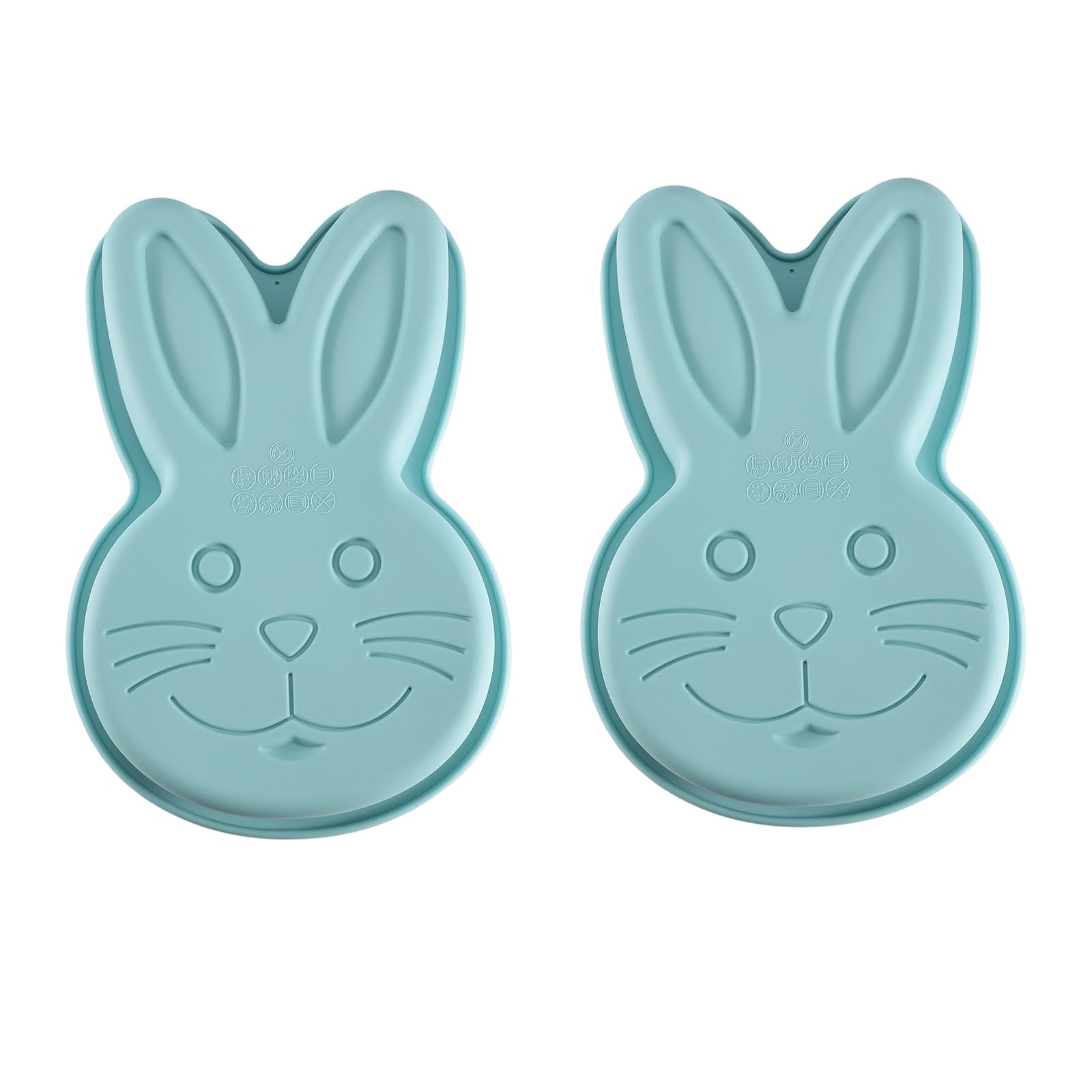 Navna NonStick Rabbits Shape Silicones Baking Molds 2PCS for Creative Cakes and Jellies Rabbits Cake Molds