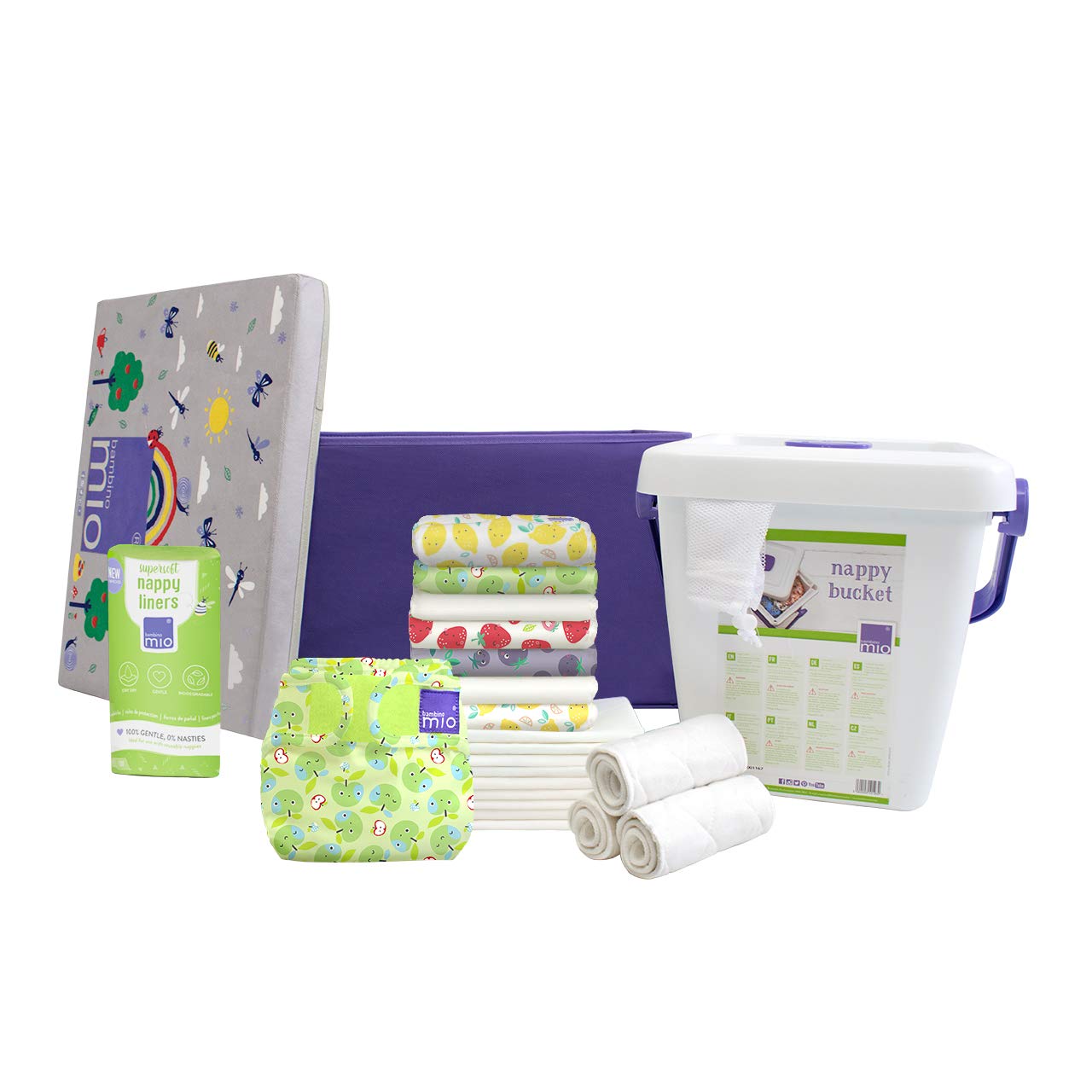 Bambino Mio DUOSTAR NOMFR FRU Bambino Mio, zestaw startowy pieluszek materiałowych, bezczelne owoce, wielokolorowe, 4100 g