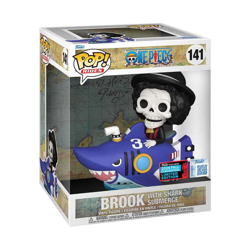 POP One Piece Brook with Shark Submerge Funko Exclusive 2025 Fall Convention Limited Edition 141 (with Plastic Protection)