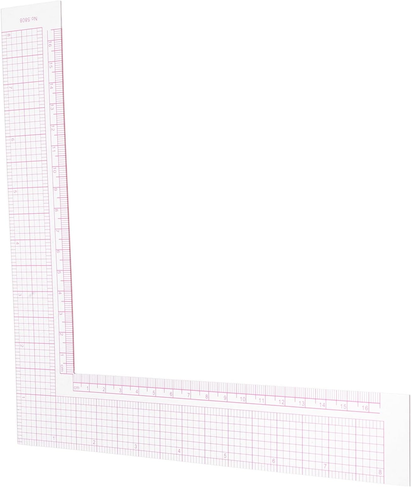 VILLCASE Professional L Square Ruler for Sewing and Quilting, Right Angle Garment Pattern Measuring Tool with Scale for Tailors and DIY Clothing Craft