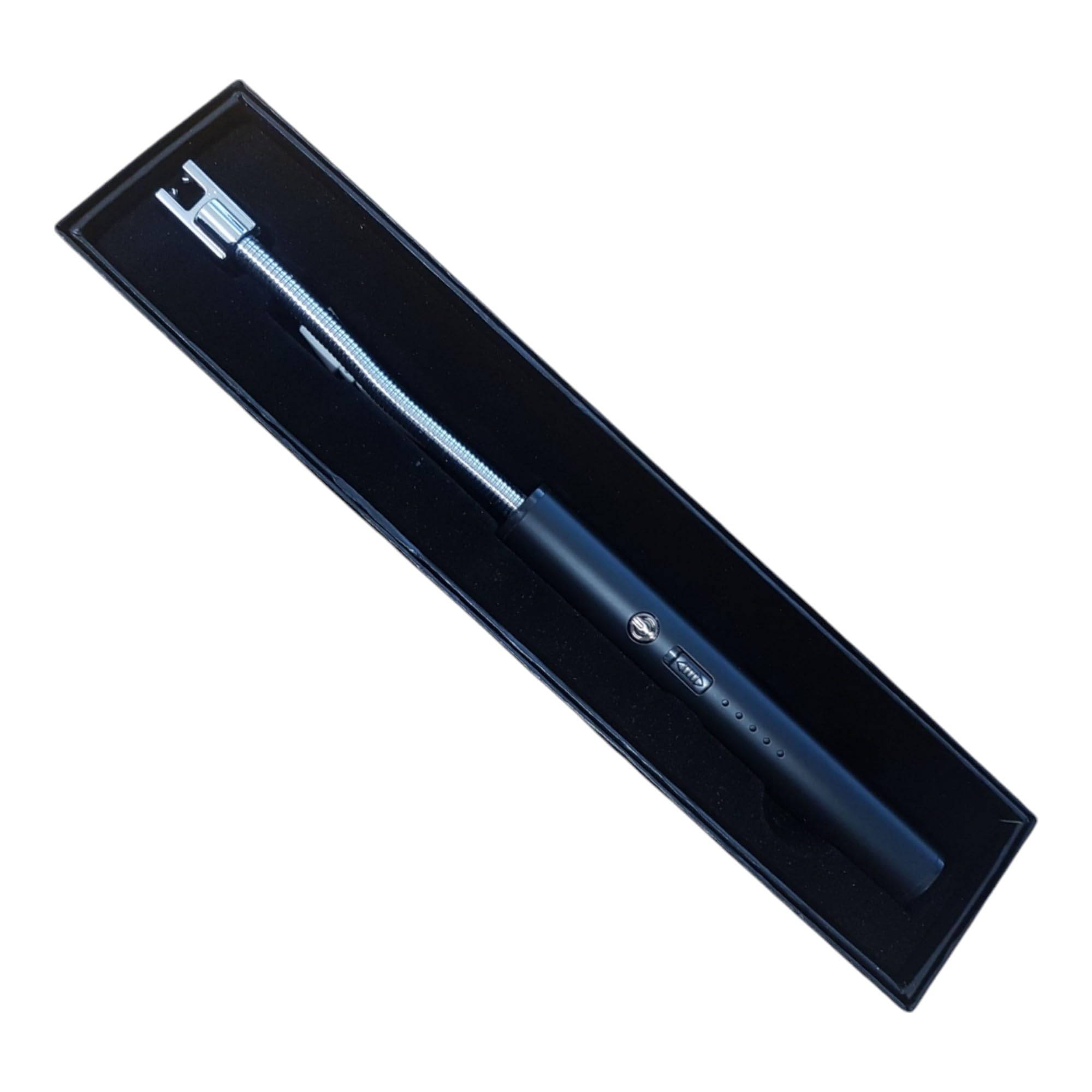 [Custom] Personalised Engraved Arc Candle BBQ Lighter In Gift Box USB Rechargeable Lighter (Black)