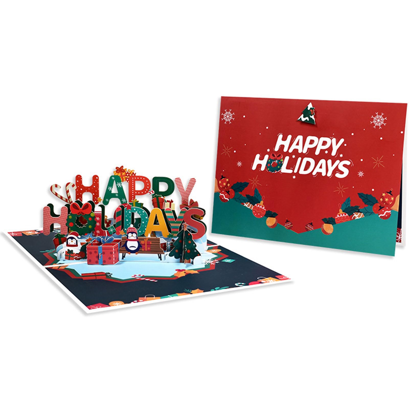 Kalttoy Multicolor Delicate Christmas Blessing Card 3D Card With Structure Holiday Decor For Holiday Wishes Blessing Message Music Greetings Inside Christmas Cards