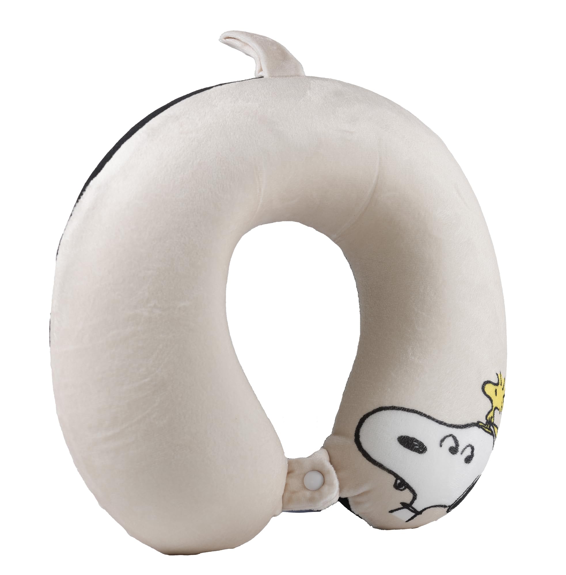 Peanuts White Snoopy Memory Foam Neck Rest Pillow For Travel And Relaxation