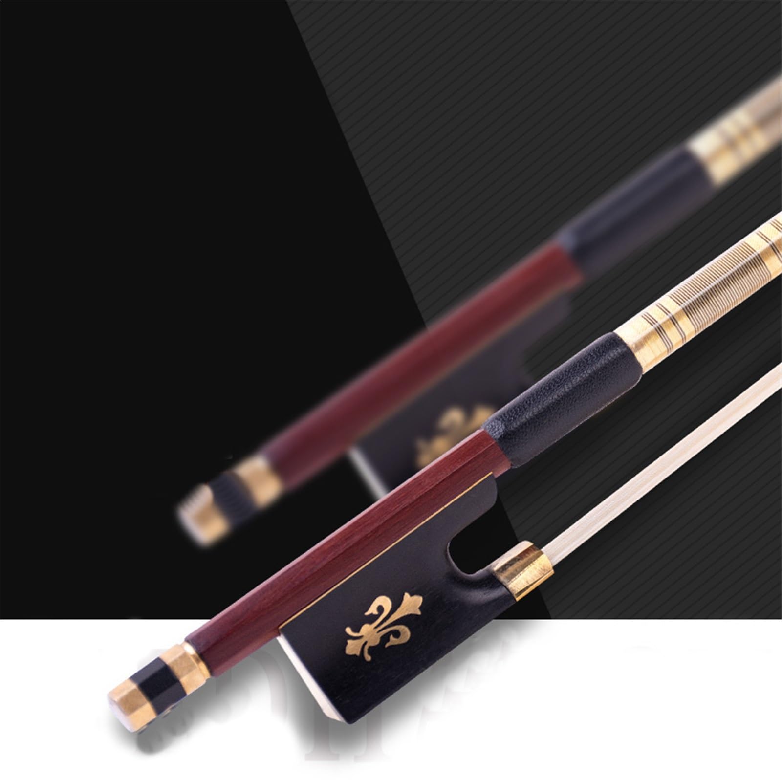 Arco Violino Arco da violino misura 4/4 arco rotondo arco da violino per principianti arco ottagonale coda di cavallo mongola adulto(1/2 round bow)