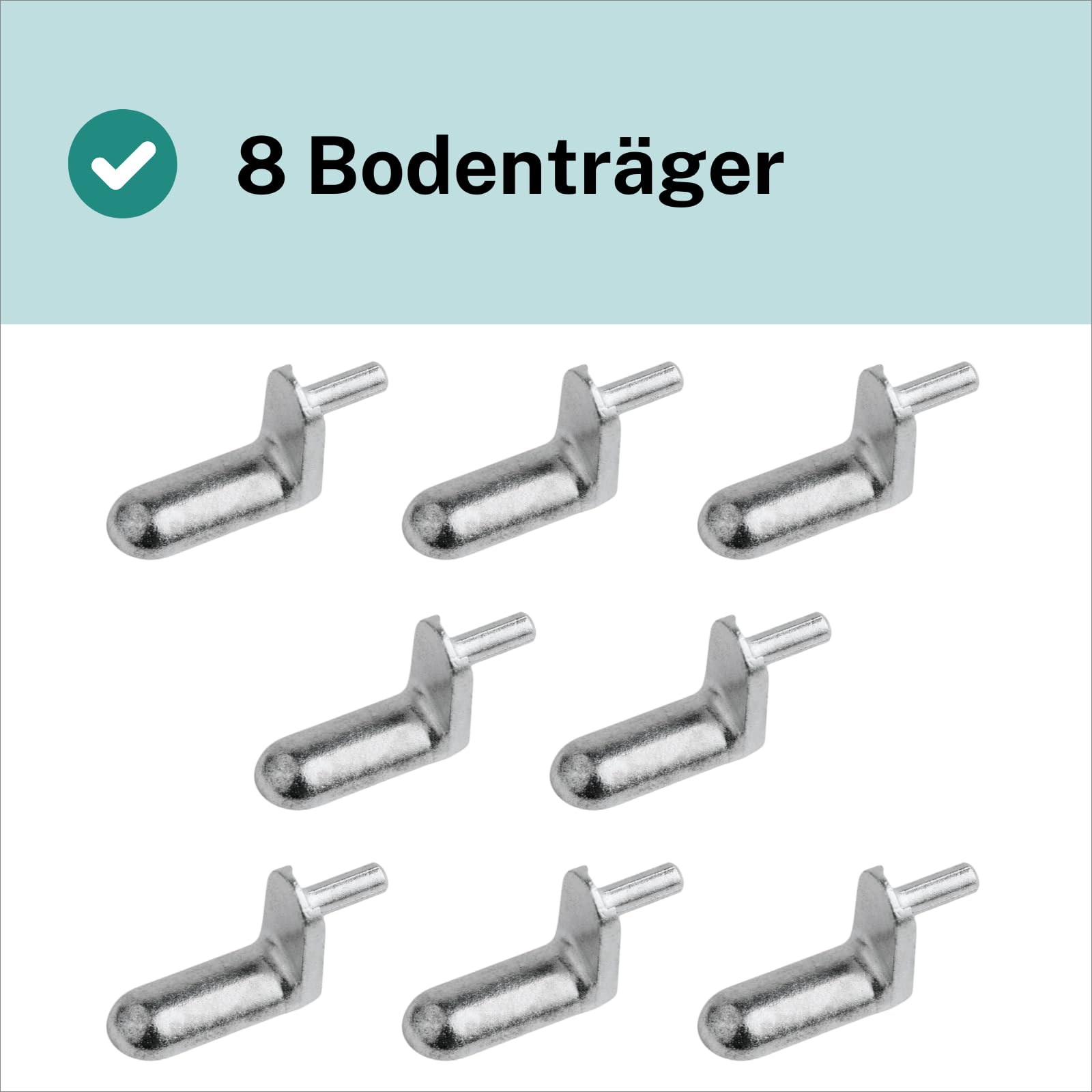 Shelf Support 113301 Suitable as Replacement Part for IKEA Besta Brusali Shelf Support 3 mm (Pack of 8), Silver - Image 2
