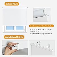 Vista 7 de Persilux Persianas enrollables sin cordón, 100 % opacas, con aislamiento térmico, persianas de ahorro de energía para ventanas y oficina