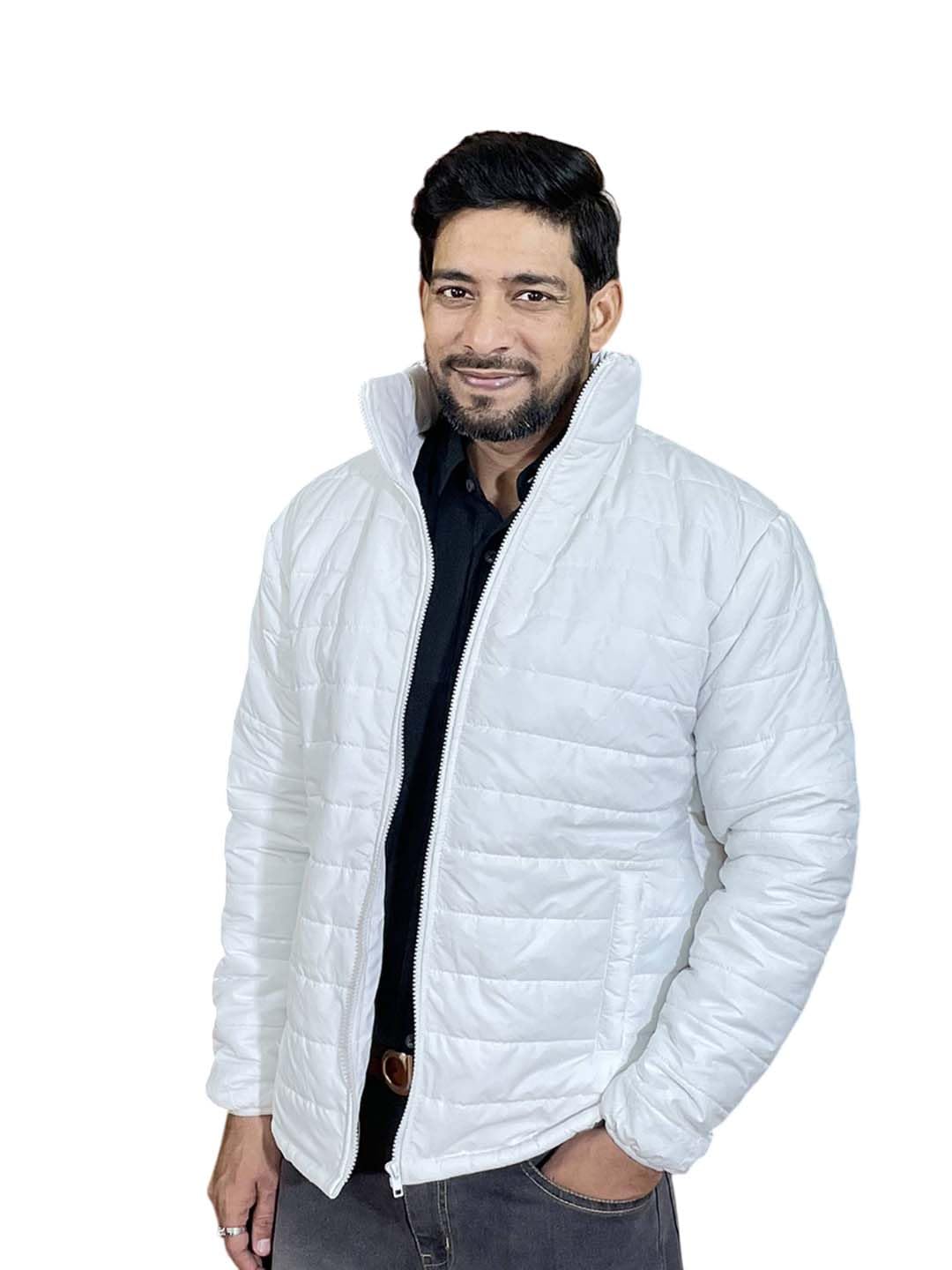 kotty Men's Solid Polo White Jacket-picture-15