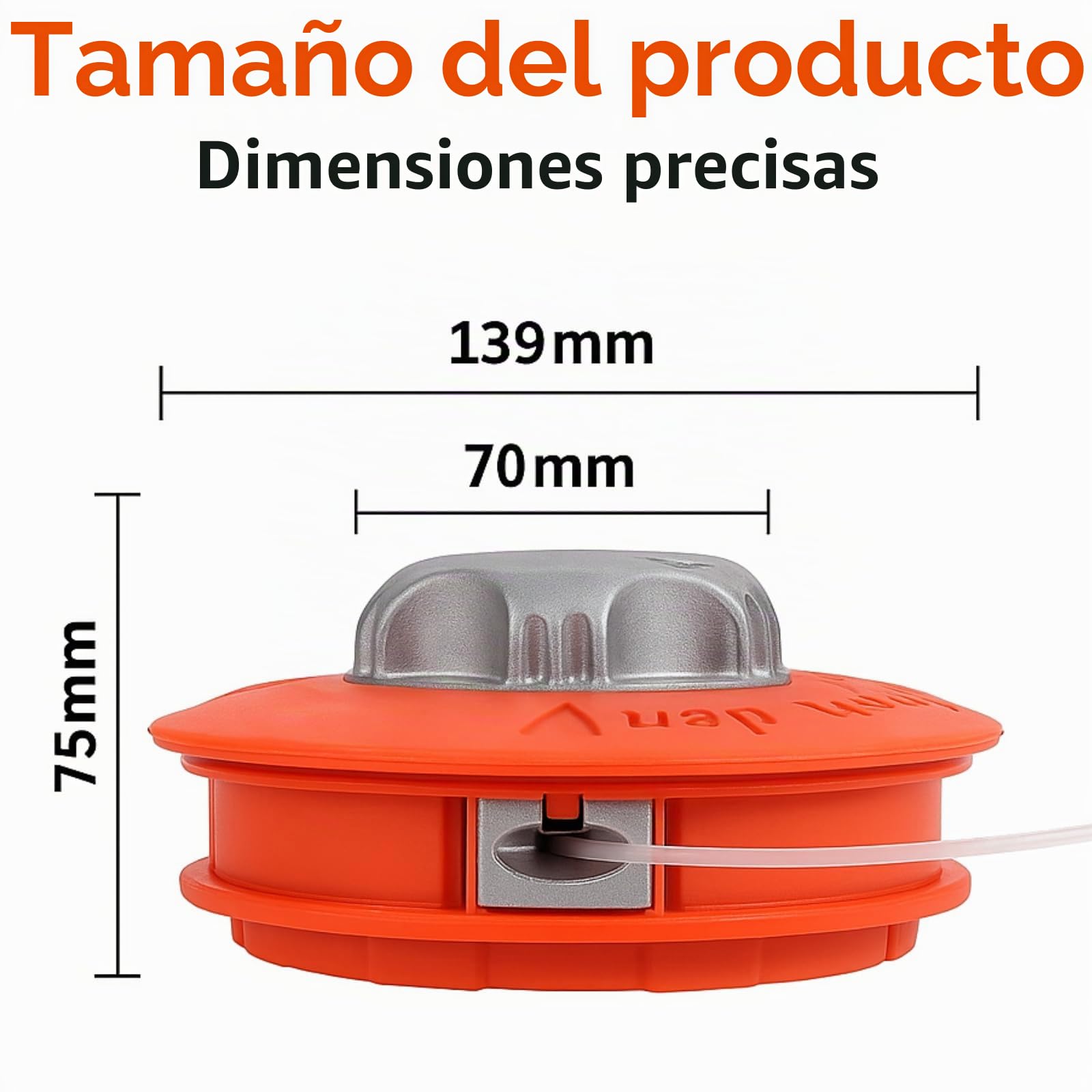 Poweka Cabezales Desbrozadora Universal M10 x 1.25 | cabezal de repuesto de aluminio, Recortaborde Eléctrico Desbrozadora Gasolina de Jardín