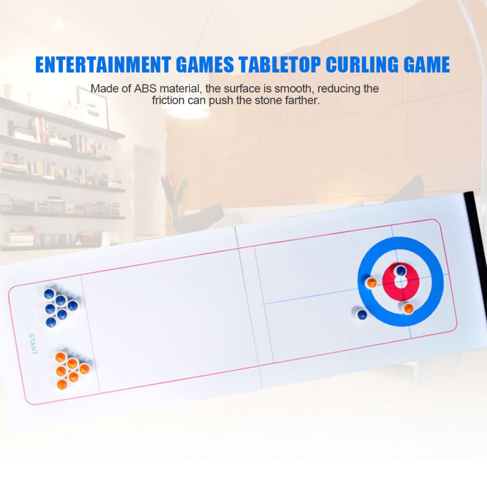 Mini Curling da Tavolo – Precision Glide Puck Kit, Set da per | Desktop, attività da Tavolo di Portatile, Attrezzatura da , intrattenimento Sociale per la Serata in Famiglia al klas