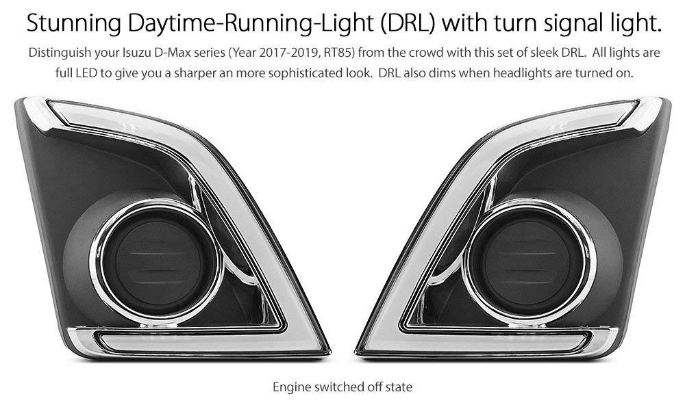 tunez LED DRL Luz de circulación diurna intermitente D-Max luz antiniebla coche niebla
