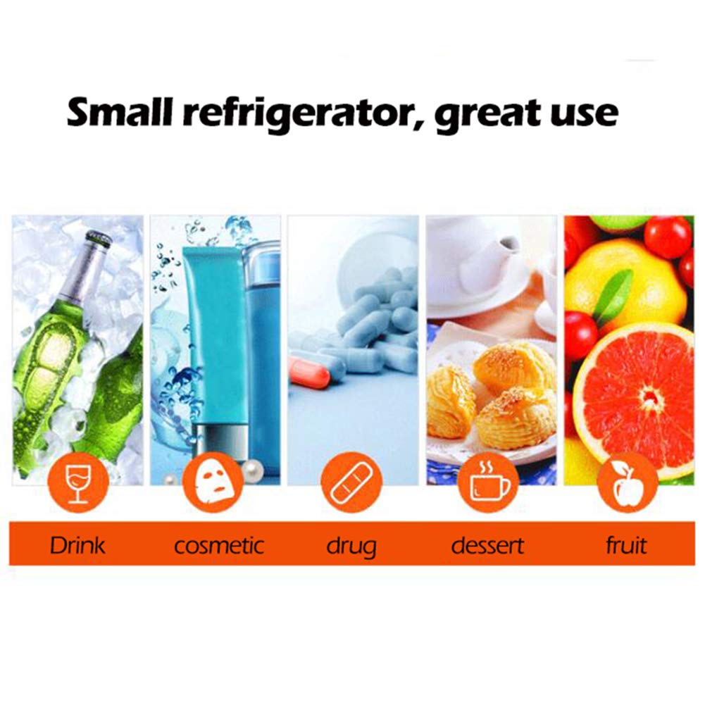 Mini refrigerador portátil 4L, 12V para automóvil y hogar, calefacción y enfriamiento del refrigerador, Ahorro de energía silencioso/Viajes al Aire Libre/Camping/Picnic