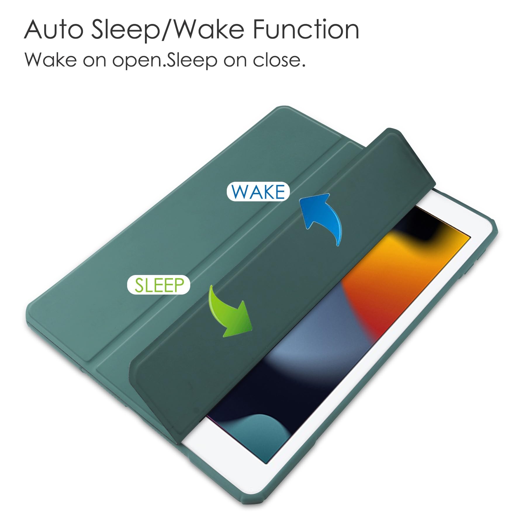Custodia Per IPad 9a/8a/7a Generazione 10,2" - Cover Multifunzione Con Supporto Multiangolo E Risveglio Automatico