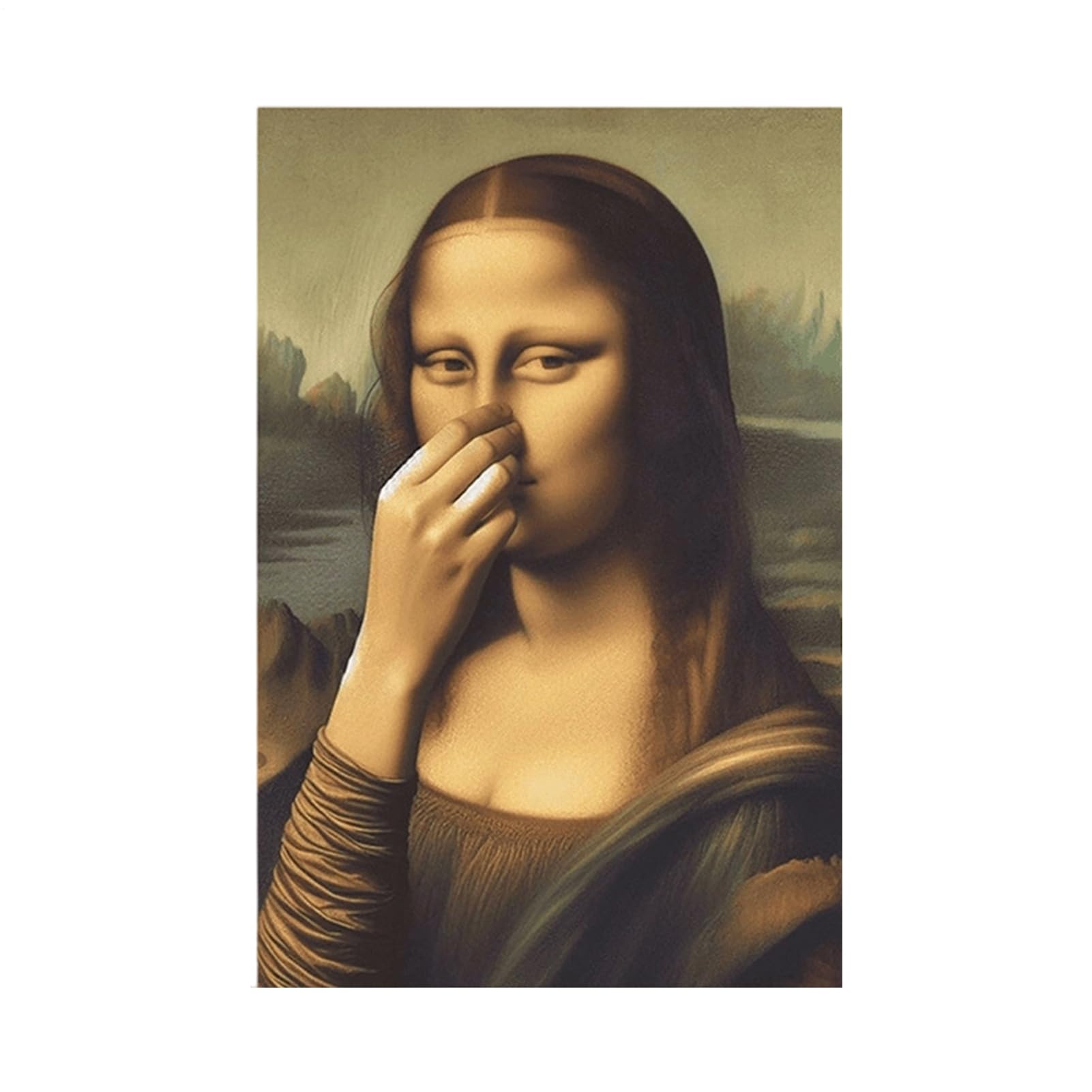 Cuadro decorativo de la Mona Lisa para transformar las paredes del baño 8