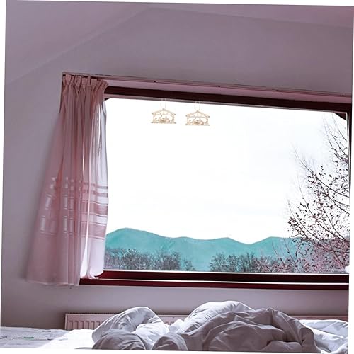 Miniatura 4 de SEWACC 20 piezas de Recortes de madera en blanco para decoración de pared, parches decorativos de madera, manualidades, adornos de madera en blanco,