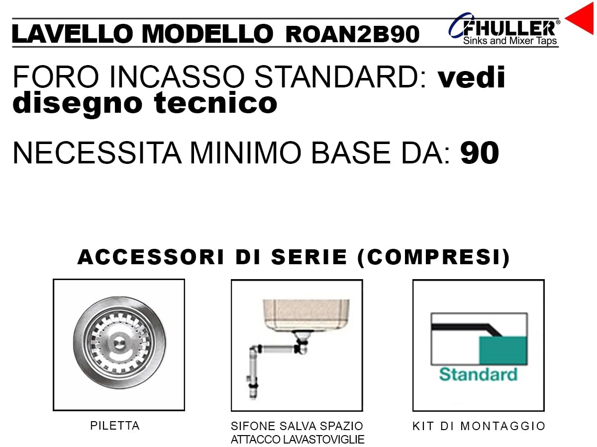 Lavello da Cucina Angolare, 83x83 cm, 2 Vasche con Gocciolatoio Destro, Acciaio Inox