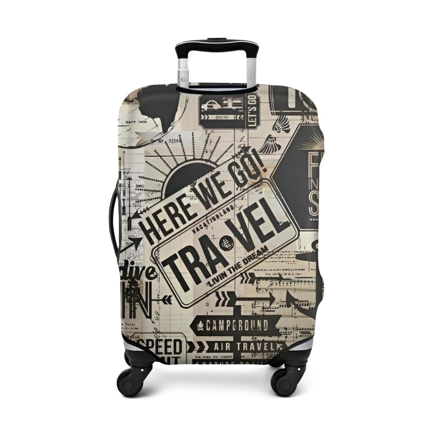 Xidingyue Travel Luggage cover washable Suitcase Protector Spandex Luggage Cover Fit 18-20 Inch Luggage - Here we go Travel