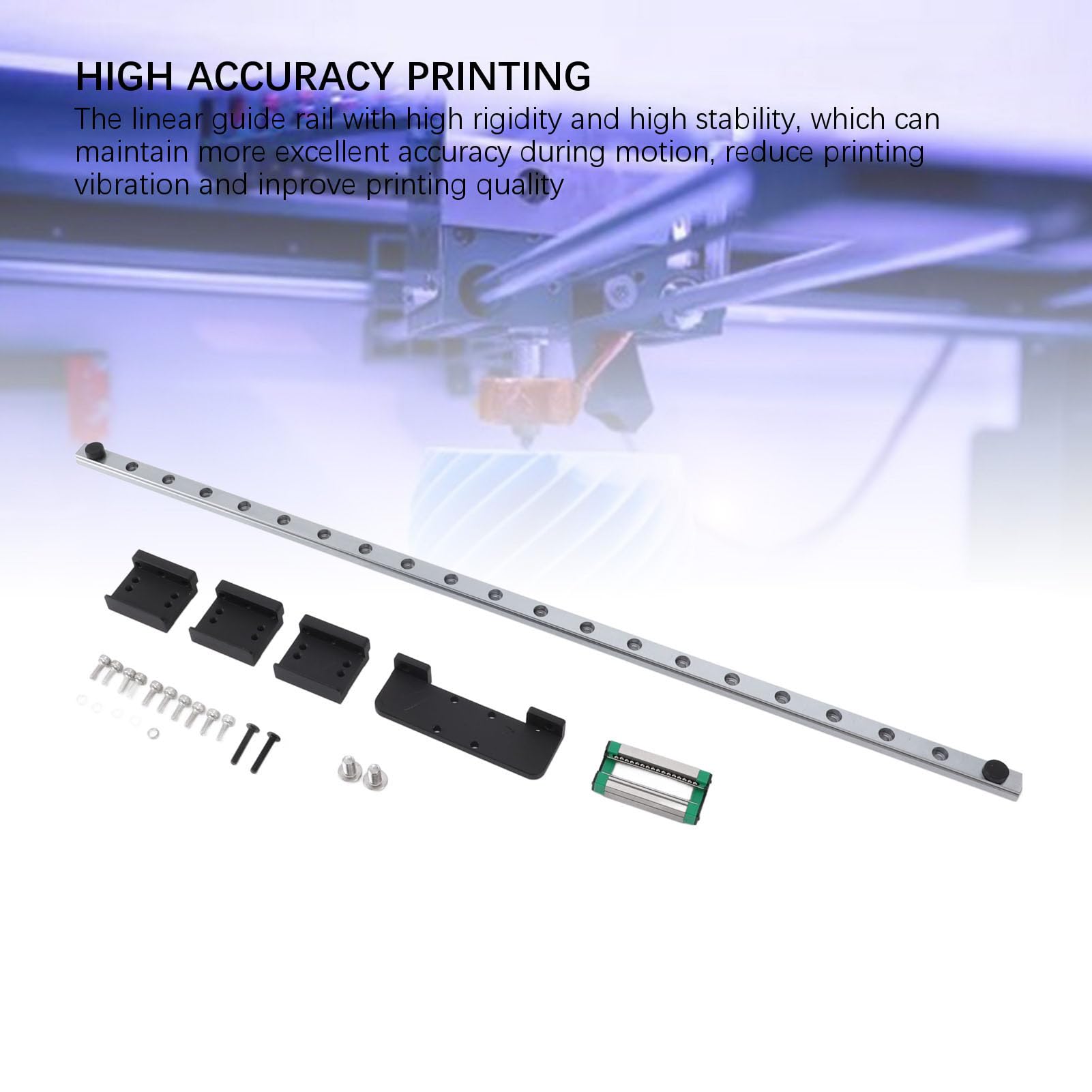 Kit guida lineare per stampante 3D, alta precisione e durevole, per assi Neptune 3 Plus 4 Plus X, 1 set