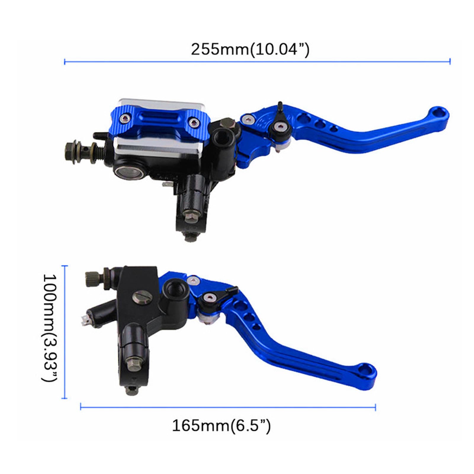 Nikou 2 pezzi 7/8" (22 millimetri) Pompa alluminio universale del motociclo doppio freno idraulico leve di frizione Cilindro Maestro Reservoir regolate Misura Sport Bike/Strada Bici/scooter/Dirt Bike