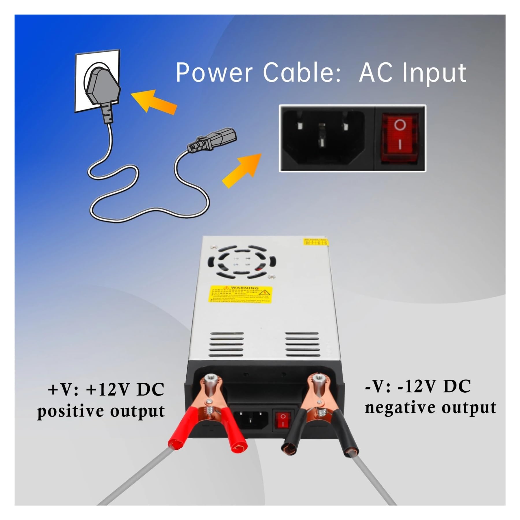 Fuente de alimentación conmutada SMPS CA a CC 12V 24V 36V 48V 60V transformador 5A 8A 10A 15A 20A 25A 30A 40A 50A 600W 480W 360W(360W)