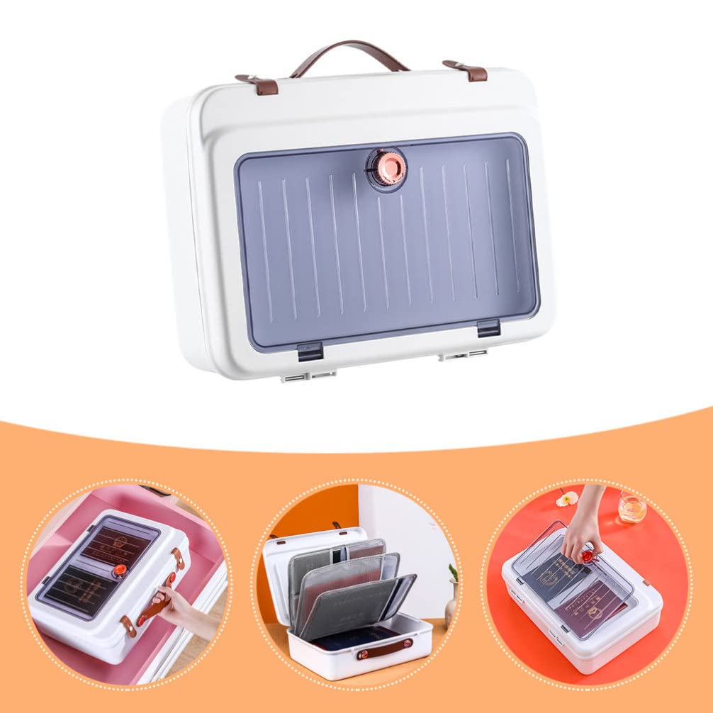 Veemoon Scatola Portadocumenti in Materiale Di Custodia Portatile Per Documenti Cartacei Borsa Organizzatrice Multistrato Per Ufficio e Casa Resistente e Non Facile Da Rompere e Deformare
