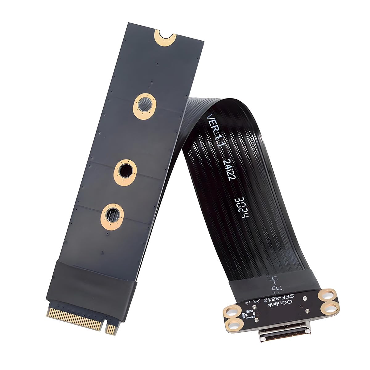 cablecc PCI-E4.0 M.2 M-key 2280 NGFF a Oculink SFF-8612 SFF-8611 Cavo host per NVME U.2 SSD eGPU 15 cm