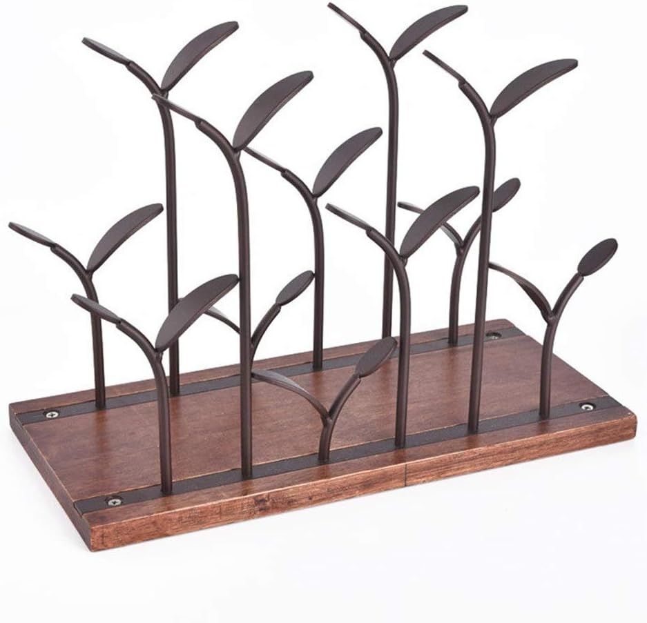 Creative Little Sapling Wine Rack Metal Freestanding Kitchen Stand Wine Cabinet Grape Wine Shelf Display Bar Decorations (Color : Brown)