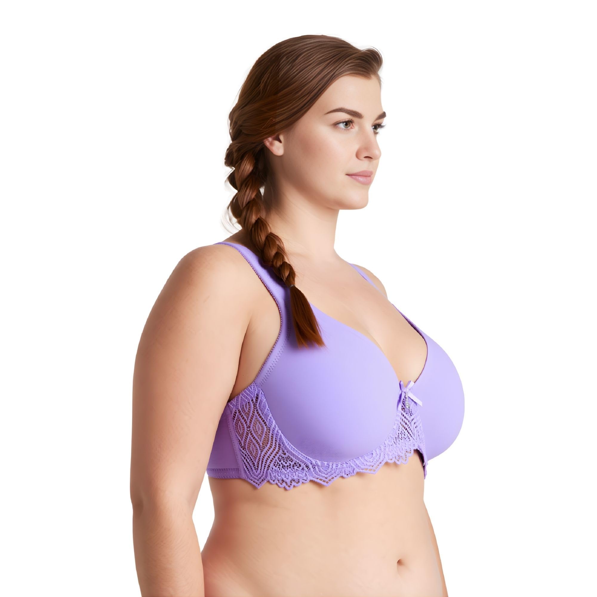 Curve Muse Sfoderato Ferretto Reggiseno con Imbottito Spalla Cinghie | Spalline Imbottite, Imbottito, Nylon, Elastan, Elasticizzato