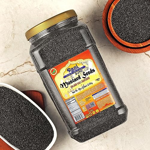 Rani Black Mustard Seeds Whole Spice (Kali Rai) 112oz (7lbs) 3.18kg Bulk PET Jar ~ All Natural | Gluten Friendly | NON-GMO | Kosher | Vegan | Indian Origin - Image 6