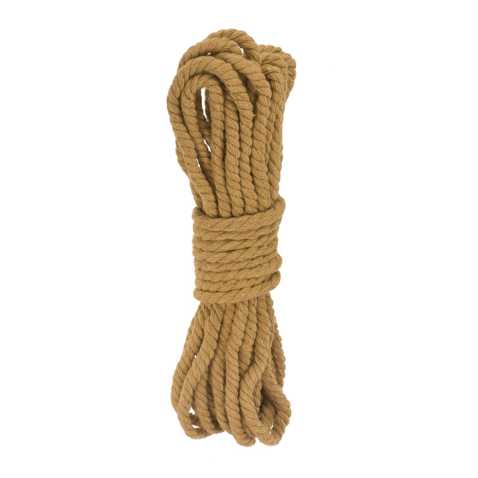 Cordón de macramé de 8mm para tejer hermosos colgadores de plantas y tapices en tono marrón rústico