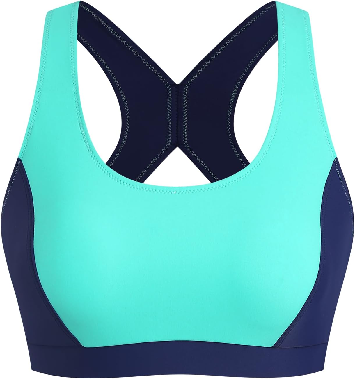 ZAFUL Women's Bikini Top Only Cut Out Back Push Up Sport Bra Scoop Neck Padded Crop Bathing Suit Tops 2026 Swimswear