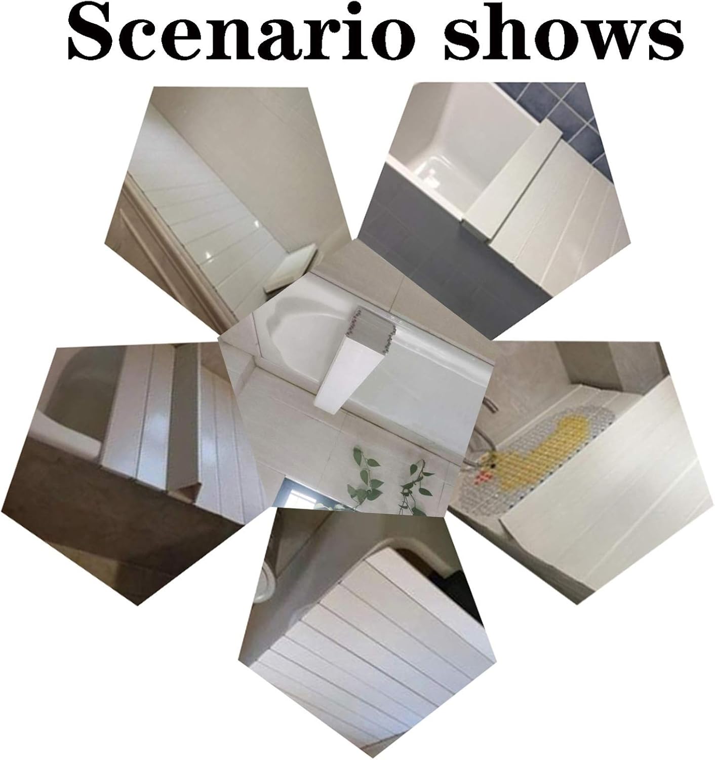 Bathtub Cover Insulation Shutter Bath Lid Waterproof Bathtubs Board Plastic Baths Tray Holder for Villa Hotel Club 18 Size (Color : White Size : 165cmX80cmX1.22cm) (White 105cmX70cmX1.22cm)